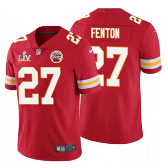 Super Bowl LV 2021 Men Kansas City Chiefs #27 Rashad Fenton Red Limited Jersey